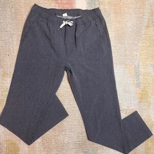 Fair Harbor Men Gray Drawstring Waist Pants Recycled Polyester Spandex Size M